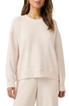 Splendid X Cellajaneblog Oversize Rib Scuba Sweatshirt In Pearl