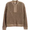 Splendid X @cellajaneblog Pointelle Half Zip Sweater In Wood