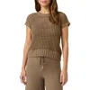 Splendid X @cellajaneblog Pointelle Sweater Vest In Hazelnut