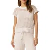 Splendid X Cella Jane Pointelle Sweater Vest Pearl