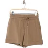 Splendid X @cellajaneblog Rib Scuba Knit Shorts In Brown