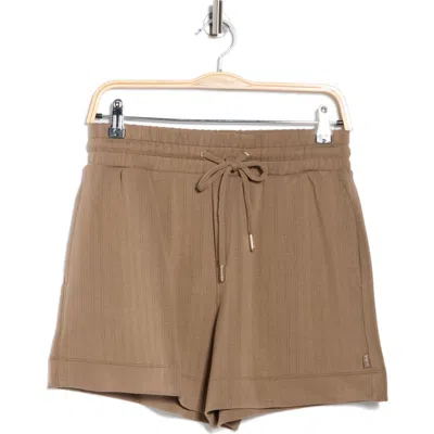Splendid X @cellajaneblog Rib Scuba Knit Shorts In Brown