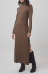 Splendid X @cellajaneblog Rib Turtleneck Dress In Brown