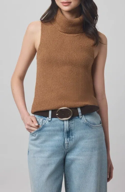 Splendid X @cellajaneblog Sleeveless Turtleneck Sweater In Brown