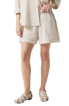 Splendid X @cellajaneblog Pull-on Poplin Shorts In Pearl/white
