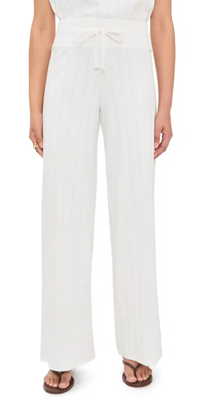 Splendid X @cellajaneblog Wide Rib Flare Pants White