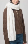 Splendid X Cj Cable Scarf In White