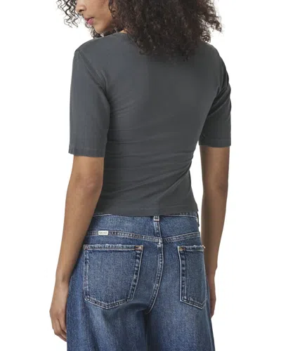 Splendid Yasmina Ruched T-shirt In Black