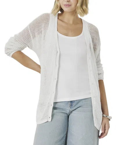 Splendid Yasmine Linen-blend Cardigan In White