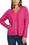 Splendid Zeena Zip-up Cardigan In Fuchsia