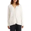 Splendid Zeena Two-way Zip Cardigan In Snow