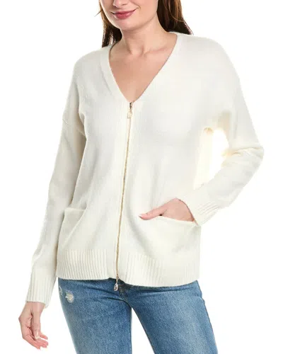 Splendid Zeena Zip-up Cardigan In White