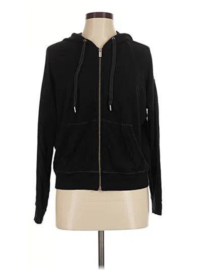 Pre-owned Splendid Zip Up Hoodie In Black