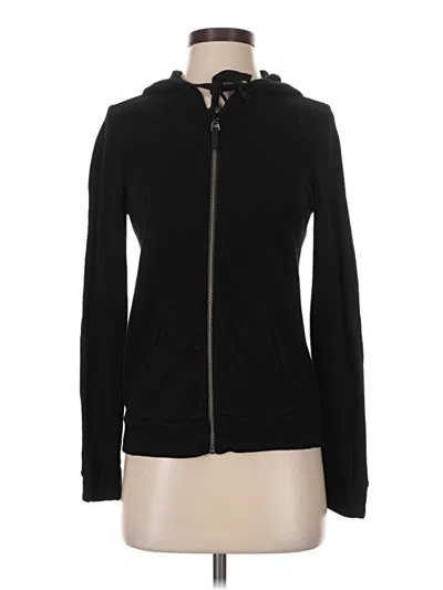 Pre-owned Splendid Zip Up Hoodie In Black