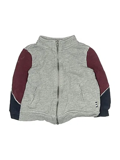 Pre-owned Splendid Kids' Zip Up Hoodie In Gray