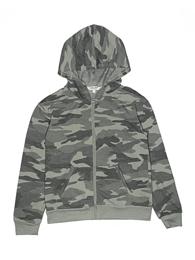 Pre-owned Splendid Kids' Zip Up Hoodie In Gray