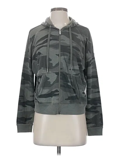 Pre-owned Splendid Zip Up Hoodie In Gray