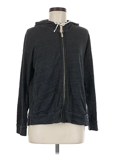 Pre-owned Splendid Zip Up Hoodie In Gray