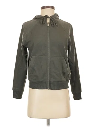 Pre-owned Splendid Zip Up Hoodie In Green