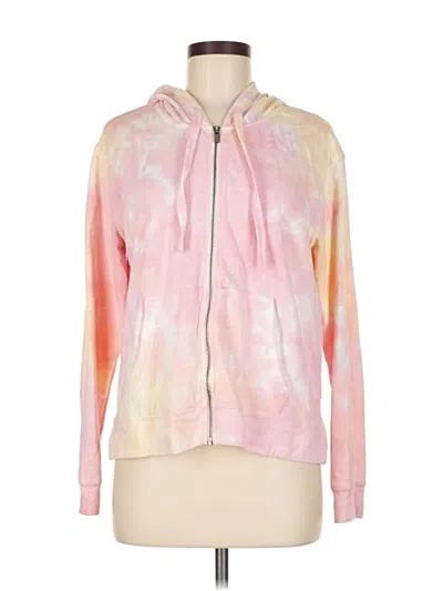 Pre-owned Splendid Zip Up Hoodie In Pink