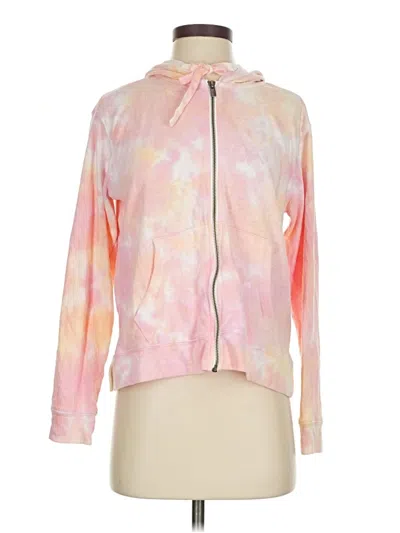 Pre-owned Splendid Zip Up Hoodie In Pink