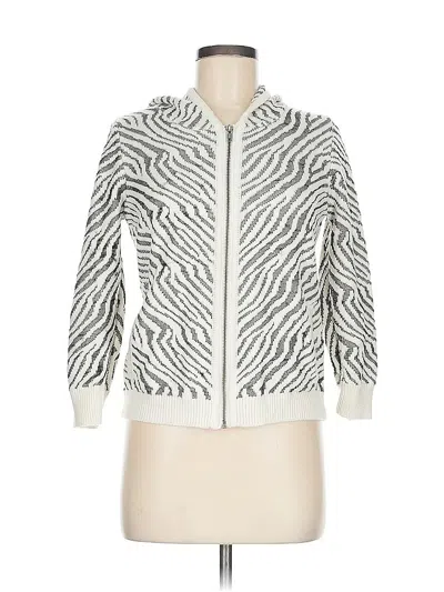 Pre-owned Splendid Zip Up Hoodie In Silver