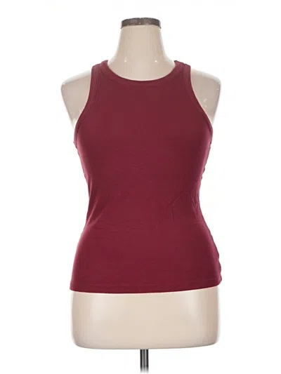 Pre-owned Splits 59 Tank Top Burgundy Halter Neckline Tops