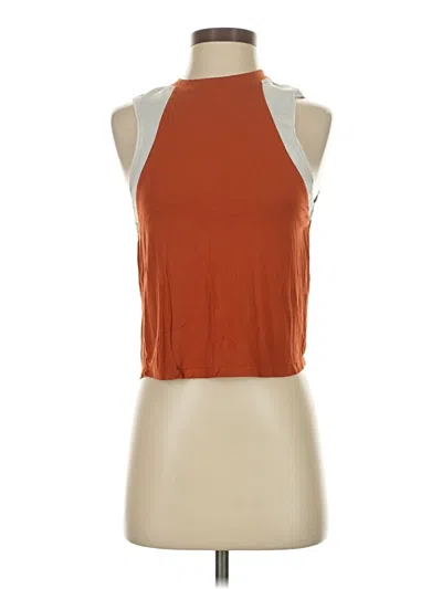 Pre-owned Splits 59 Tank Top Orange Halter Neckline Tops