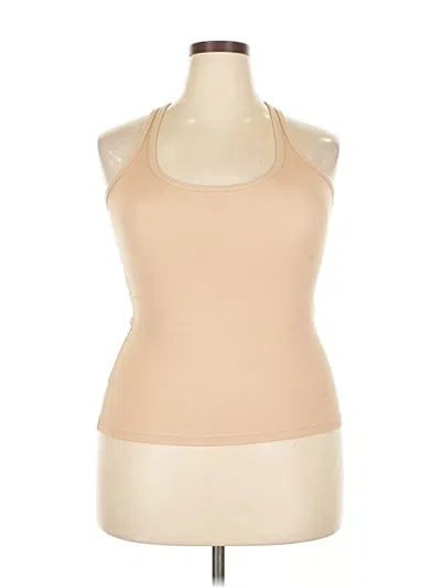 Pre-owned Splits 59 Tank Top Tan Halter Neckline Tops In Brown