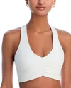 Splits59 Airtight Ruched Sports Bra In White