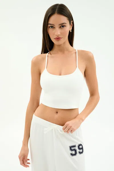 Splits59 Airweight Crop Tank Top In White