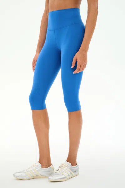 Splits59 Airweight High Waist 16" Capri Legging In Classic Blue