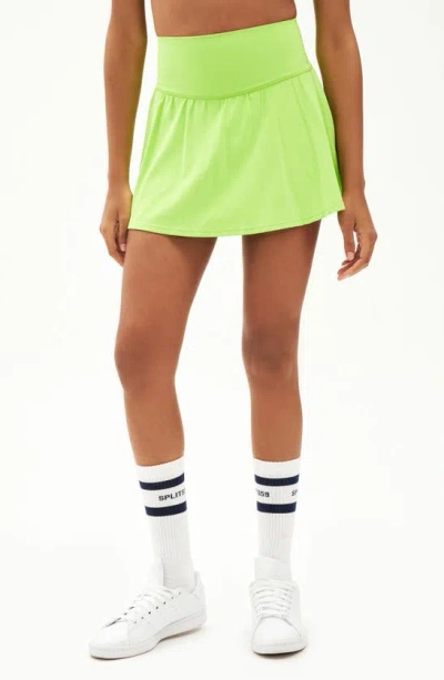 Splits59 Airweight High Waist Skort In Neon Lime