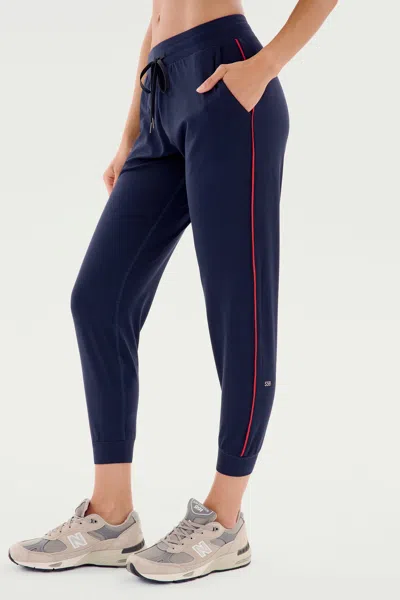 Splits59 Airweight Jogger 7/8 With Piping In Blue