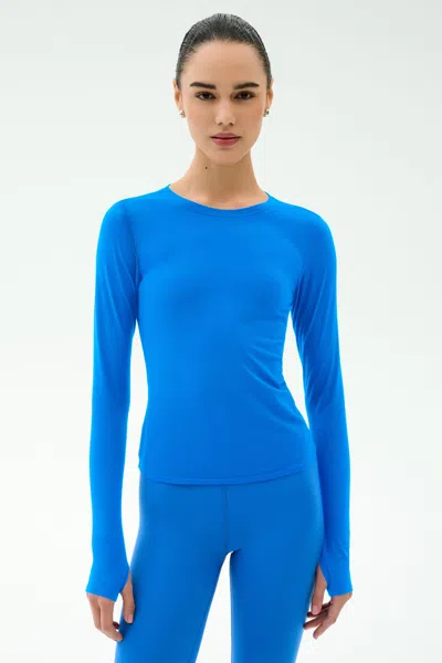 Splits59 Airweight Lite Long Sleeve Waist Length In Blue