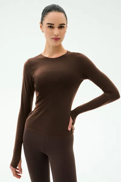 Splits59 Airweight Lite Long Sleeve Waist Length In Brown