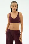 Splits59 Airweight Scoop Back Bra In Brown