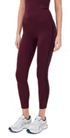 Splits59 Amber Airweight High Waist 7/8 Leggings Dark Cherry/indigo In Animal Print