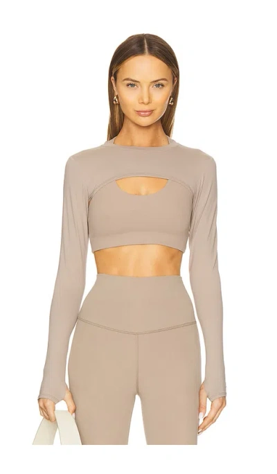 Splits59 Amelia Airweight Lite Shrug In Beige