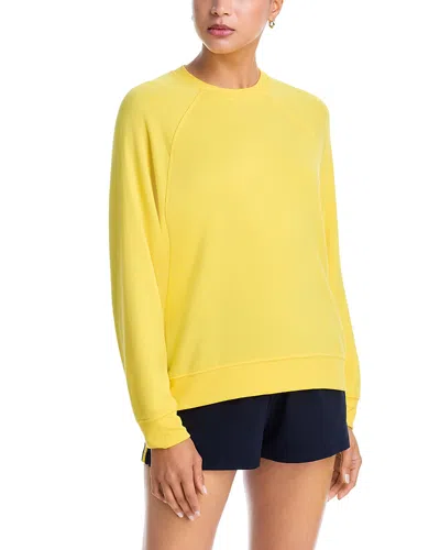 Splits59 Andie Fleece Crewneck Sweatshirt In Yellow