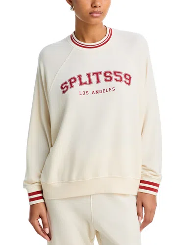 Splits59 Andie Logo Graphic Sweatshirt In Creme