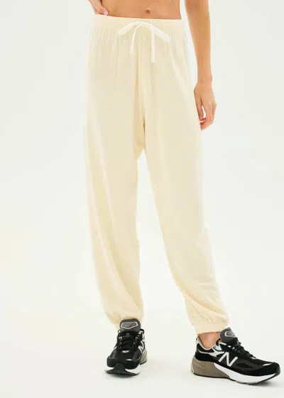 Splits59 Andie Oversized Fleece Sweatpant In Creme In Neutral