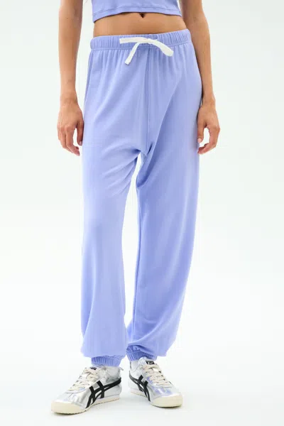 Splits59 Andie Oversized Fleece Sweatpant In Blue