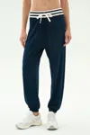Splits59 Andie Oversized Fleece Sweatpant W/ Stripe In Purple