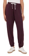 Splits59 Andie Oversized Fleece Sweatpants Dark Cherry In Burgundy