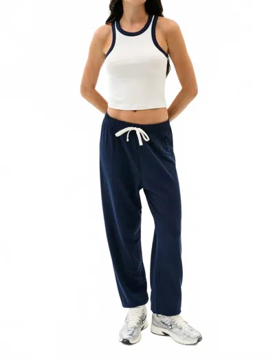 Splits59 Andie Oversized Fleece Sweatpants In Indigo In Blue