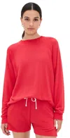 Splits59 Andie Oversized Fleece Sweatshirt Pirate Red