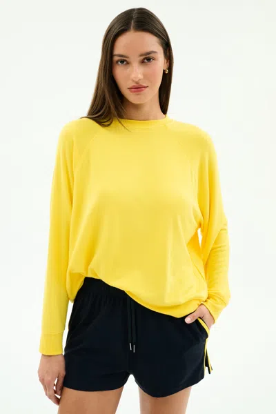 Splits59 Andie Oversized Fleece Sweatshirt In Yellow