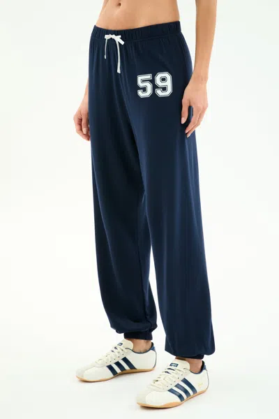 Splits59 Andie Oversized Fleece Varsity 59 Sweatpant In Blue