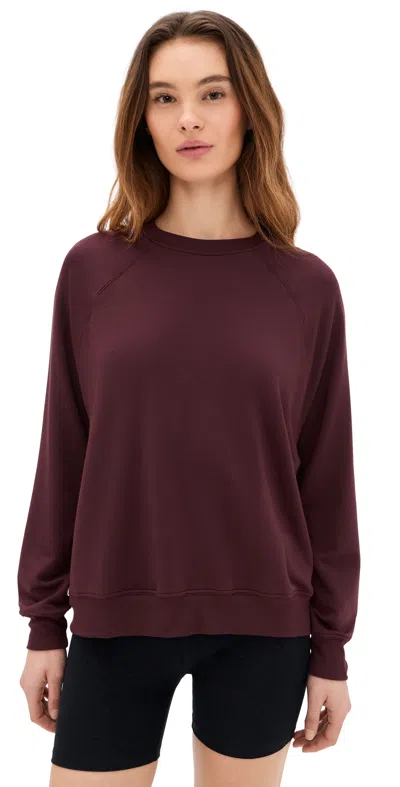 Splits59 Andie Sweatshirt Dark Cherry In Burgundy